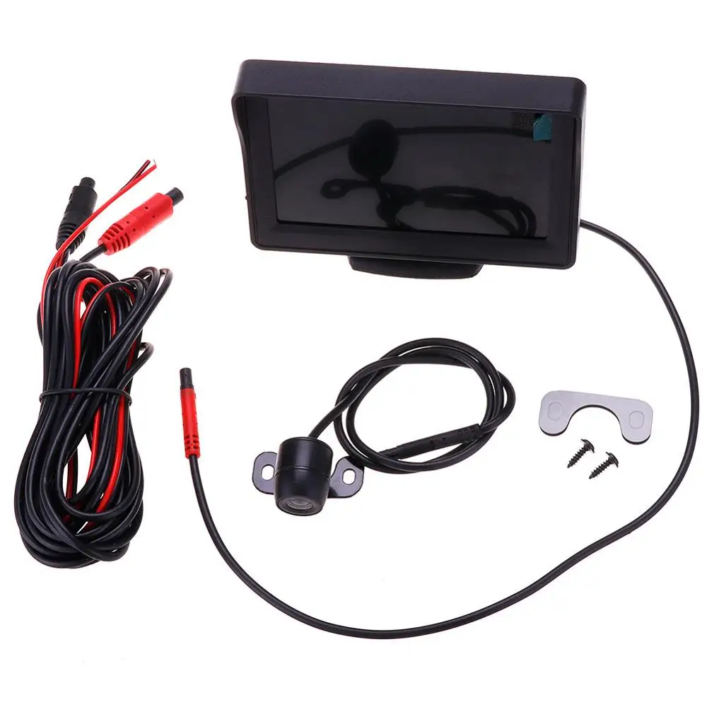 

4.3" Car Reverse Rear View Backup Night Vision Camera Kit+TFT LCD Monitor