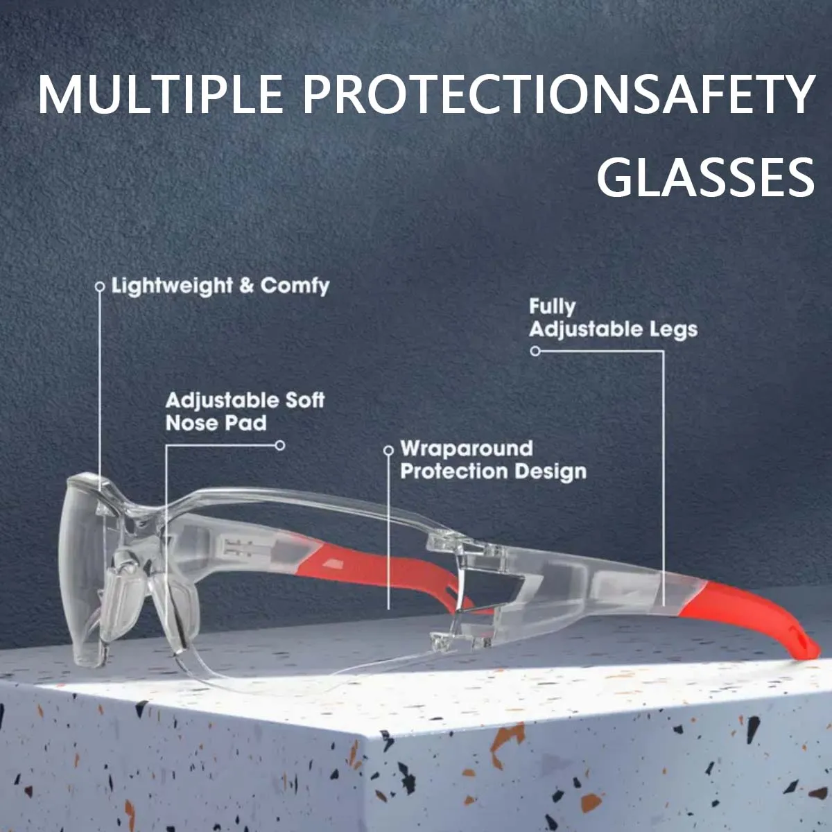 Winddichte Anti-Laser-Schlagschutzbrille für den Außenbereich, klare Augenschutzbrille, Fabrikarbeiten, Outdoor-Sicherheitsausrüstung