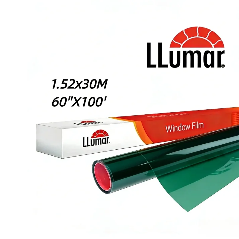 Premium LLumar Window Tint Film VLT 70% Green Nano Ceramic Auto UV99% IRR99% PET High Heat Rejection Eco Friendly Easy Installat