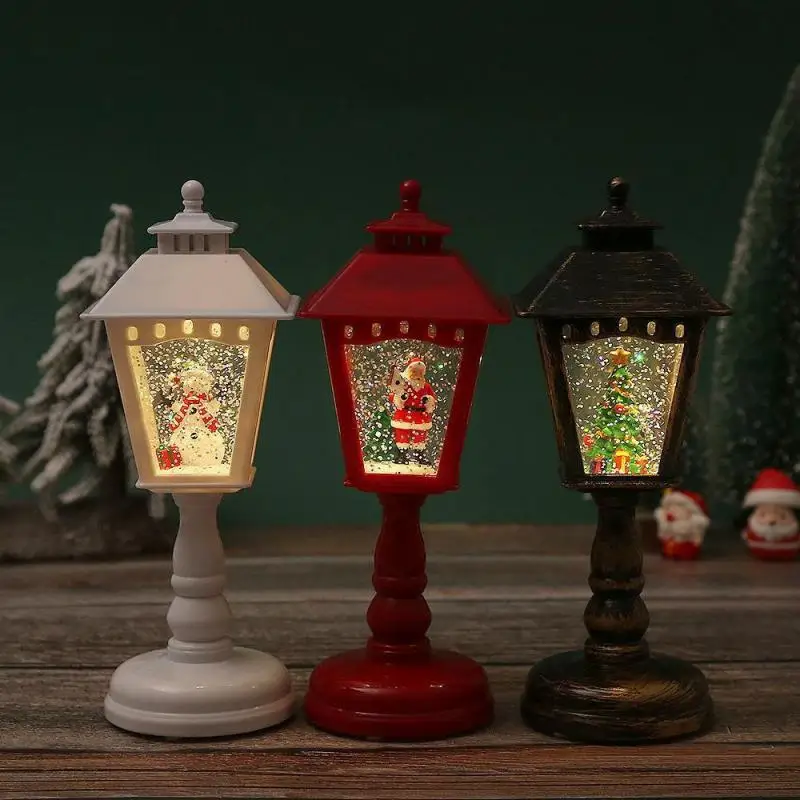 Decorações de natal lâmpadas de vento música iluminada luz da noite santa ornamentos criativos candeeiros de mesa natal decoração para casahtt