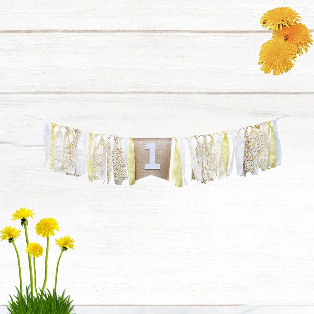 

Decoration for Party Chair Birthday Banner Decorate Decorations Hanging Banquet