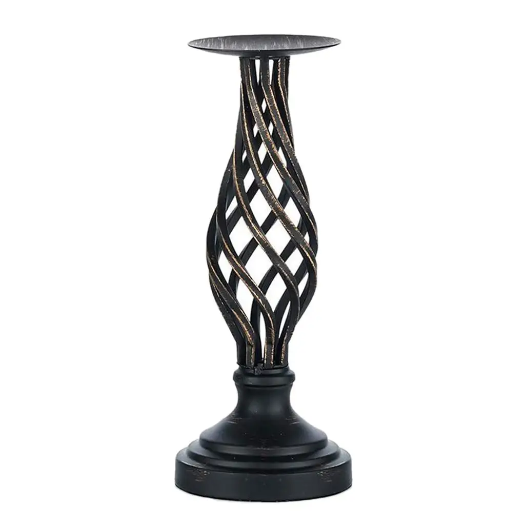 Pillar Candle Holders, Retro Candlestick Holder Wedding Dinning Table Decorative, Metal Candelabra, Fits Tea Lights