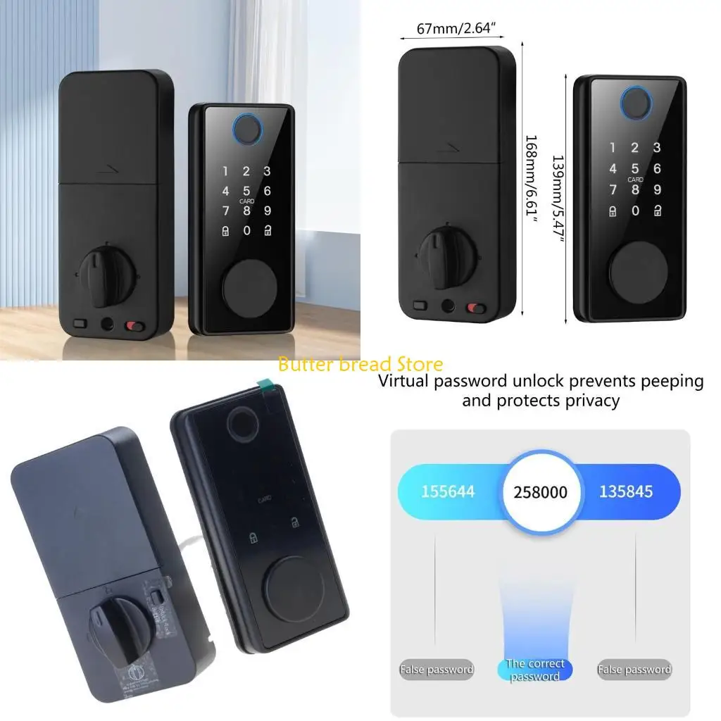 W89C Fingerprint Door Lock Fingerprint/Keys/Password/Tuya-App/IC Card