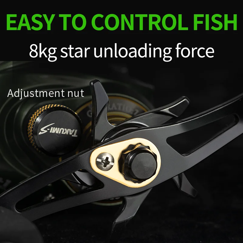 LINNHUE Fishing Reel WK/WB/WS Baitcasting Reel For Micro Fish Max Drag 8kg Gear Ratio 6.3:1 Fishing Reel Goods Accessorie