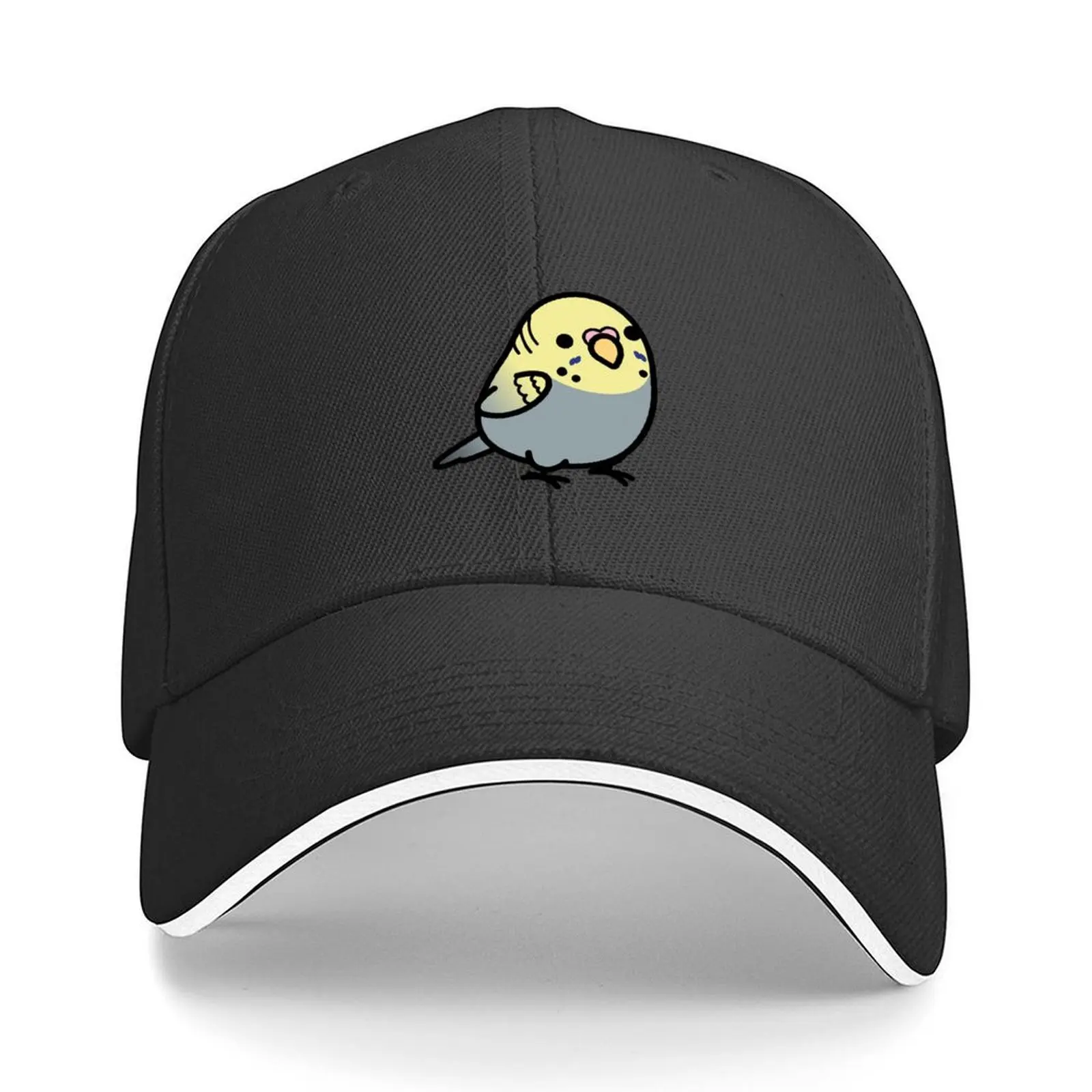 

Chubby Gray Yellow-headed Budgie - Female Baseball Cap Designer Hat dad hat hats on offer Golf Baseball Men Women's