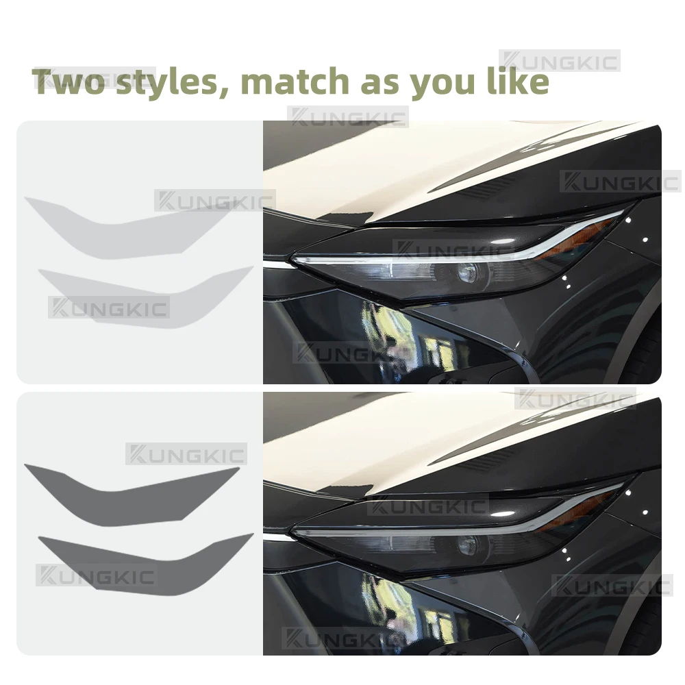 

Для Toyota BZ4X 2022 2023 2024, внешняя фара автомобиля, защита от царапин, ТПУ, защитная пленка, аксессуары для ремонта, Reflt PPF, дымчатая, прозрачная