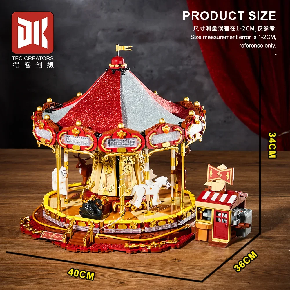 

80031 Carousel Model Puzzle Children's Assembly Building Blocks Toy Trendy Play Children's Gift