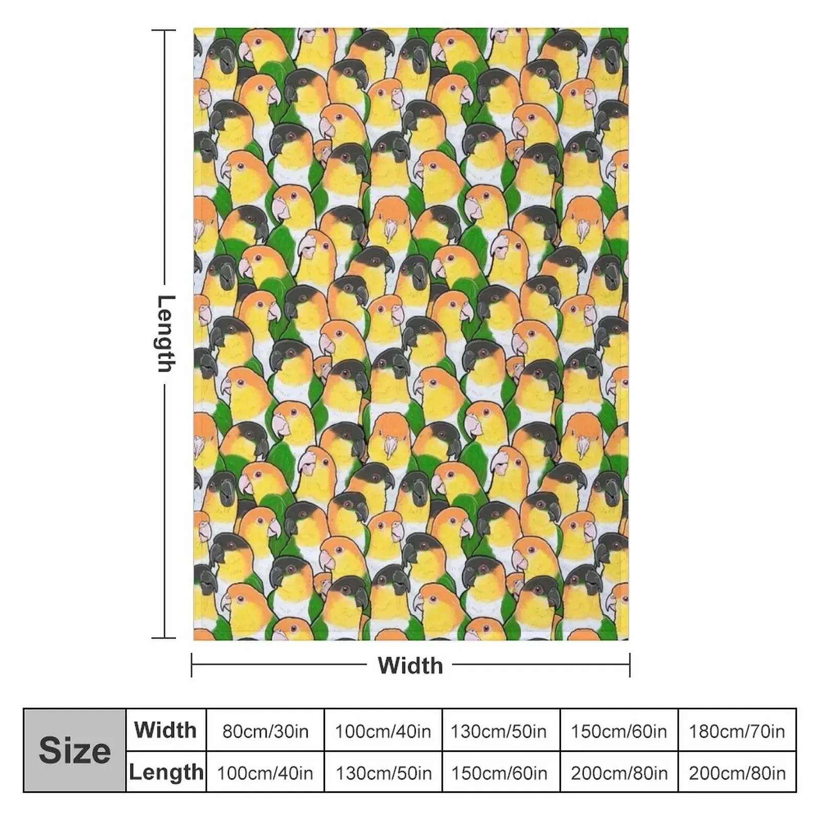 New Caique Parrots Throw Blanket Decorative Throw Large Blankets