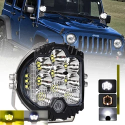 Super bright Car Led Work Light 5inch Strobe Headlight Colorful Offroad Driving Spotlight Fog Light For Jeep Truck Cars Suv Boat