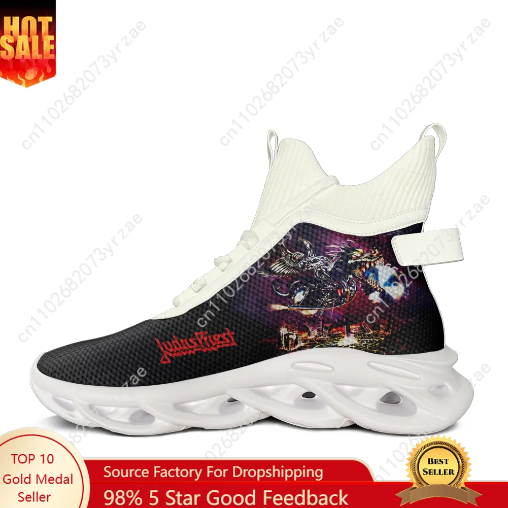

Judas Priest High Top Flats Sneakers Mens Womens Teenager Sneaker High Quality Personalized Fasion Casual Shoe Customize Shoes