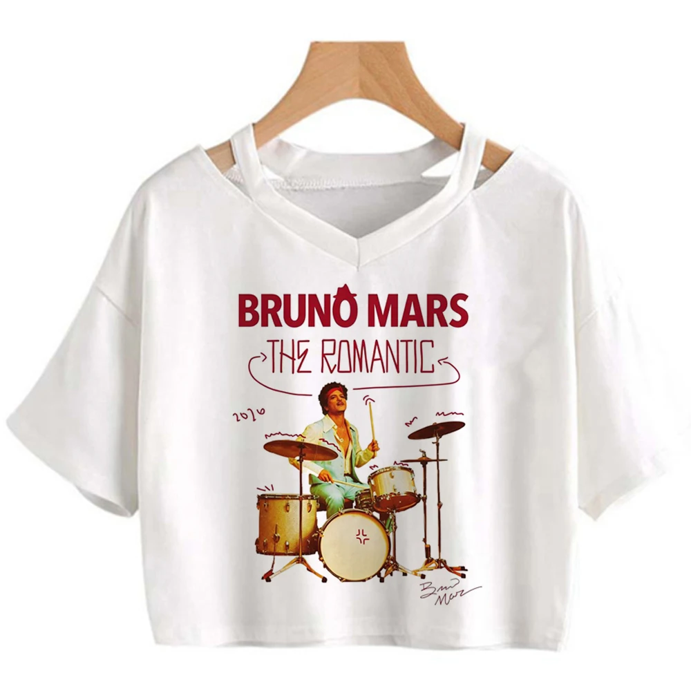 Bruno Mars the Romantic Tour Crop-Top Shoujo lustiges süßes koreanisches Mode-T-Shirt süße Szene Grunge – Detail 10