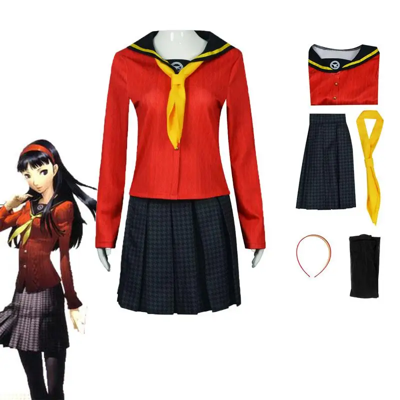 Anime Damenanzug Cosplay Amagi Yukiko Kostüm Party Kujikawa Rise Schuluniform Komplettset Matrosen-Dienstmädchen-Kleid JK Weihnachtsanzug