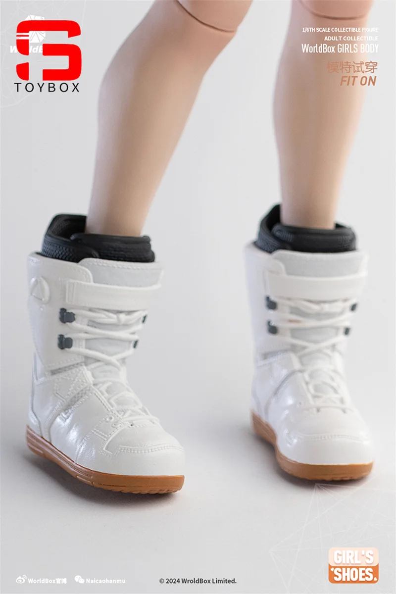 Worldbox GS003 1/6 Weibliche Ski Schuhe Solide Schnee Stiefel Kleidung Modell Fit 12'' Soldat Abnehmbare Füße Action Figur Körper