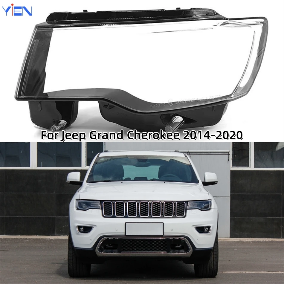 

For Jeep Grand Cherokee 2014 2015 2016 2017 2018 2019 2020 Car Accessory Transparent Housing Car Lights Shell Front Lamp Cover