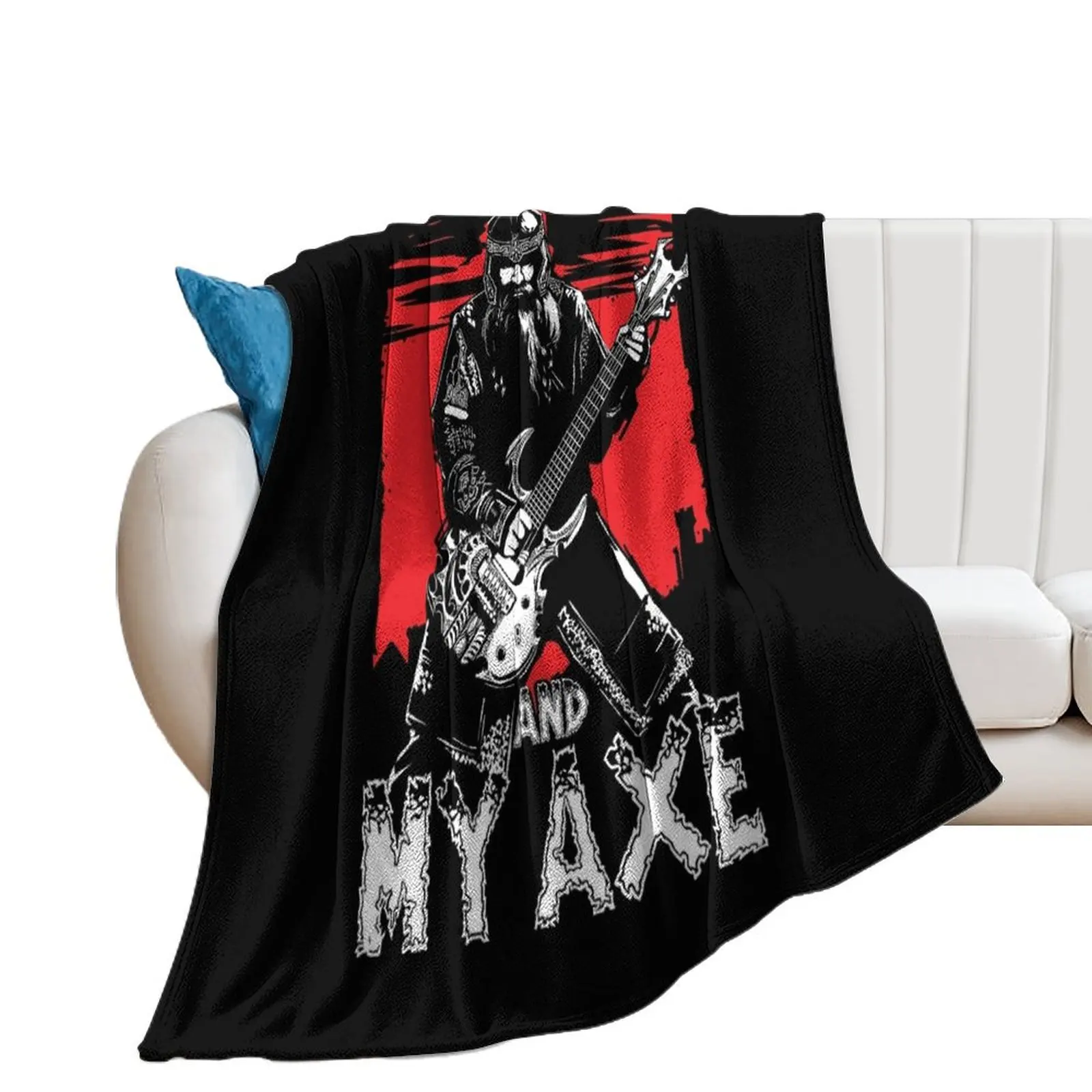 

Gimli and My Axe Heavy Metal Throw Blanket Hair Shaggy Extra Large Throw Decorative Throw Blankets