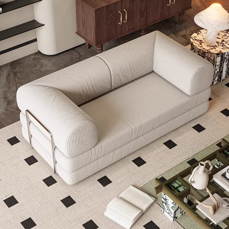 

French Trendy Living Room Sofas Elegant Beauty Modular Compression Living Room Sofas Boneless Design Canapé Modulable Furniture