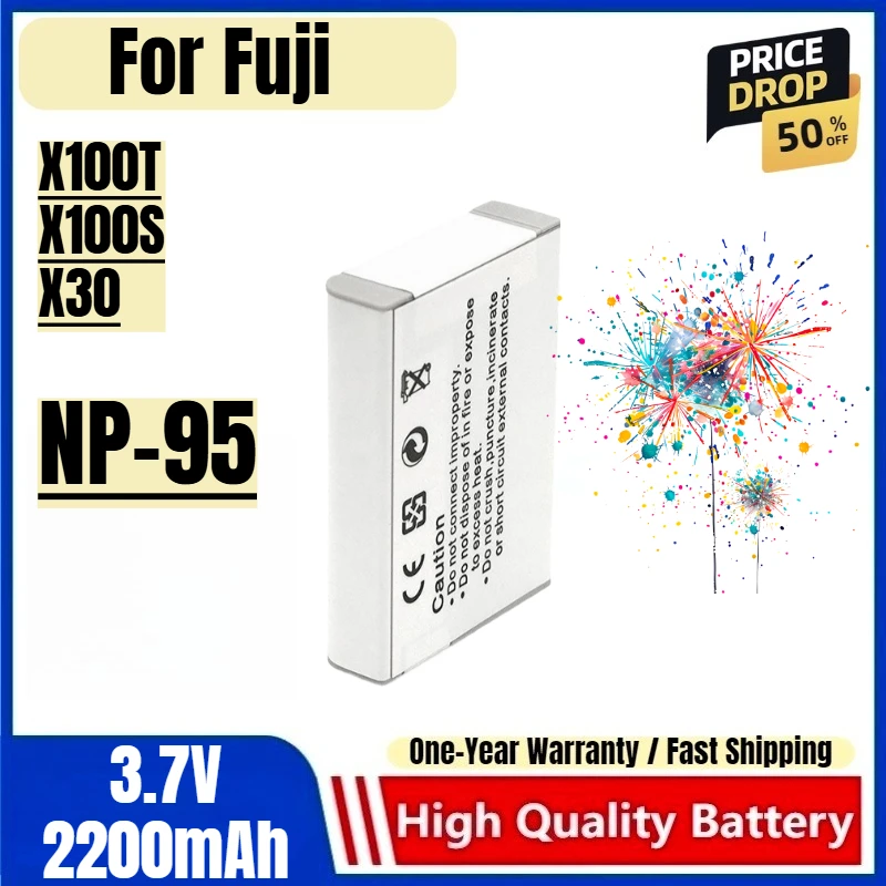 

NP-95 Battery 3.7V 2200mAh Rechargeable Batteries and Charger for Fuji X100T X100S X30 Camera Battery Charger Battery