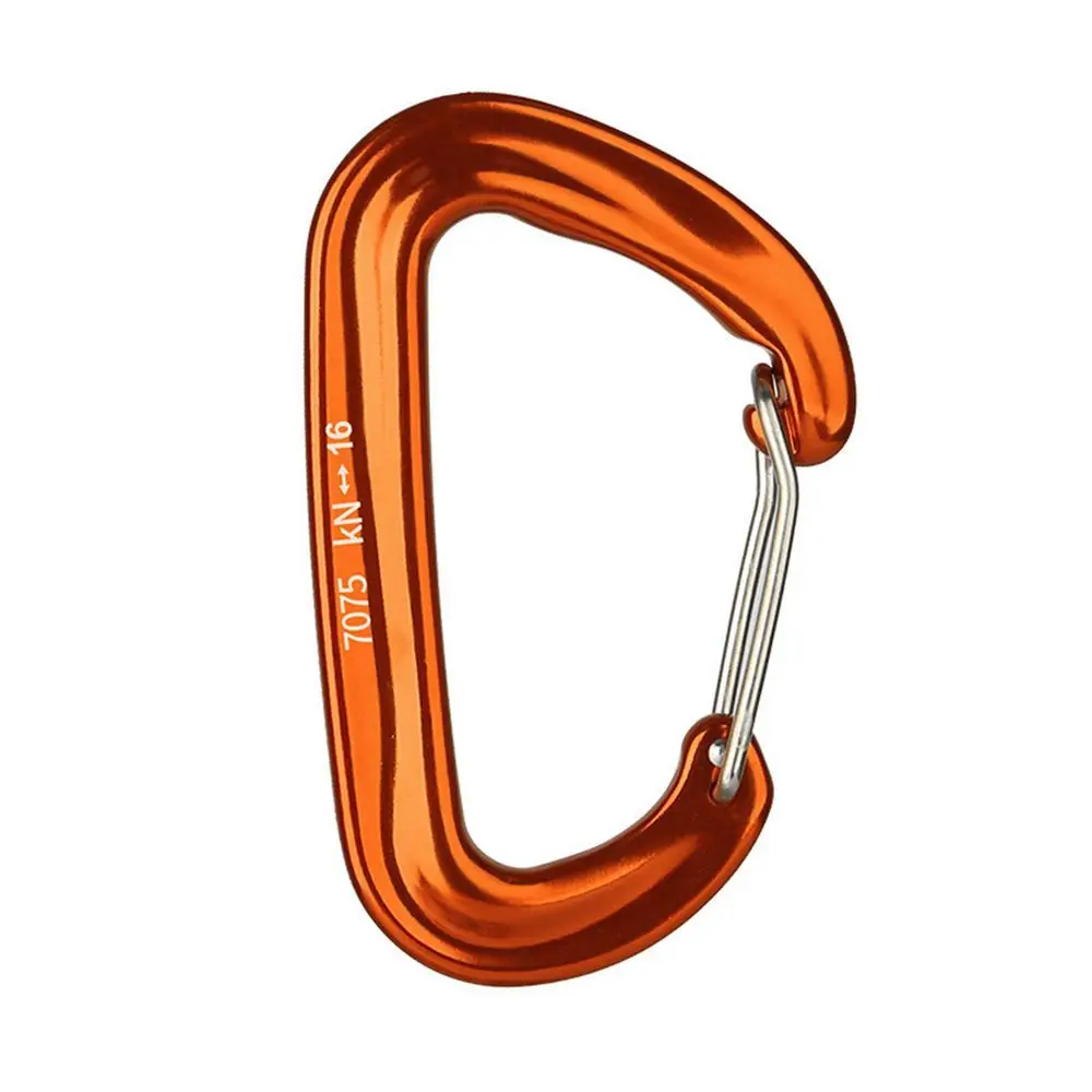 16KN Professional Climbing Carabiner D Shape Mountaineering Buckle Hook Safety Lock Outdoor Climbing Equipment Accessory