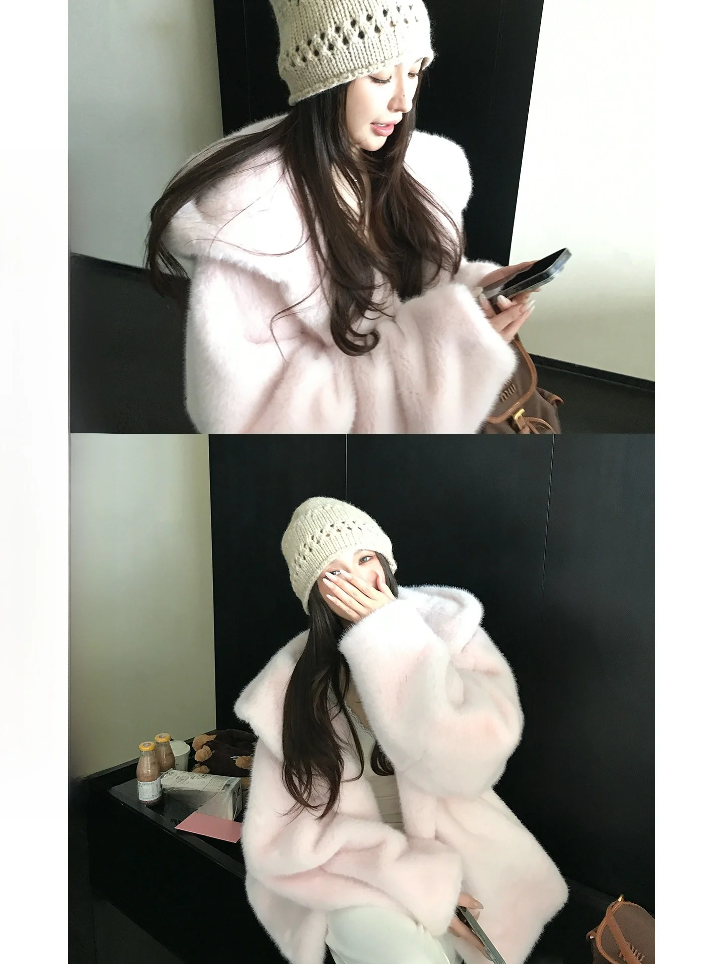 

Skk Store Milanese Sle Women's Jaet with Hood Cry Roll Design Eco-Friendly Long Sve Coat Casual Loose Fit Polyester