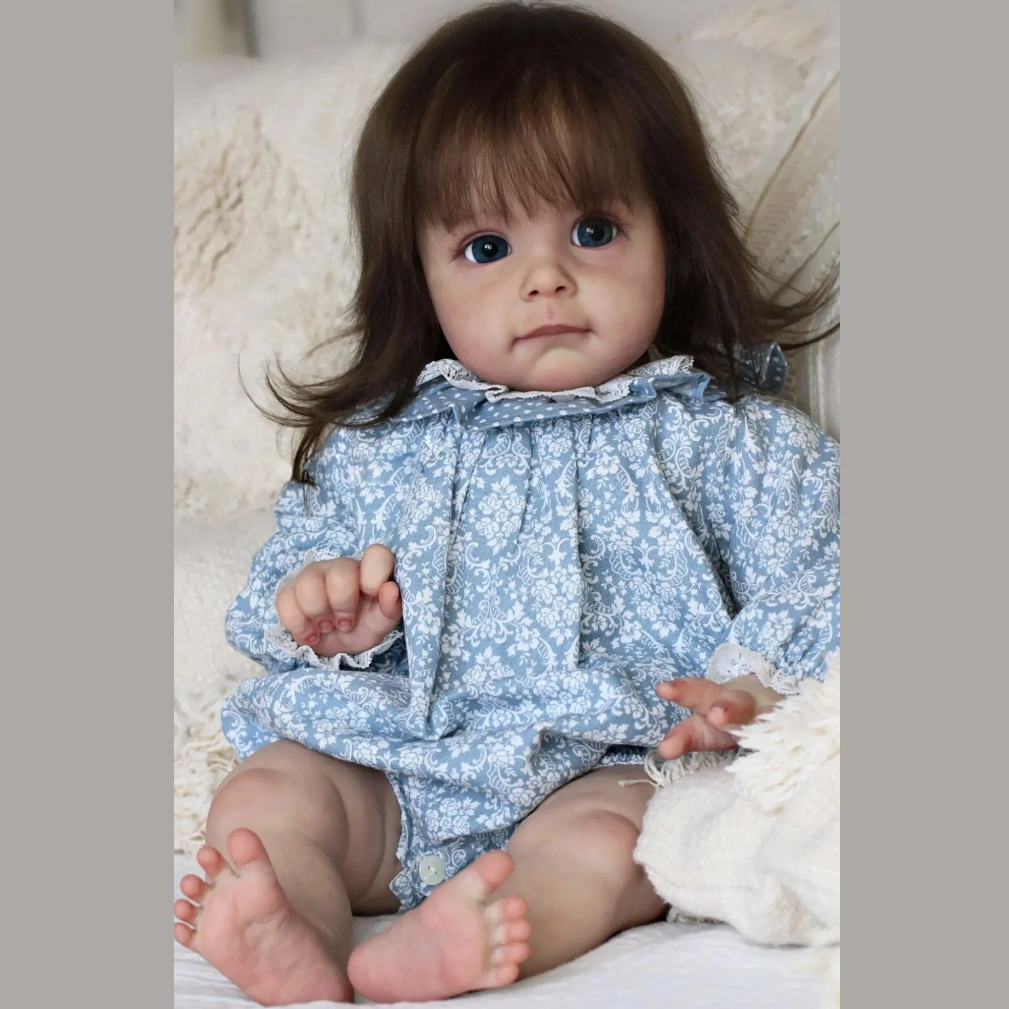 

22 Inch Maggie Reborn Baby Cloth Body Reborn Doll boneca reborn bonecas infantil meninas muñecas para niñas bebês renascidos