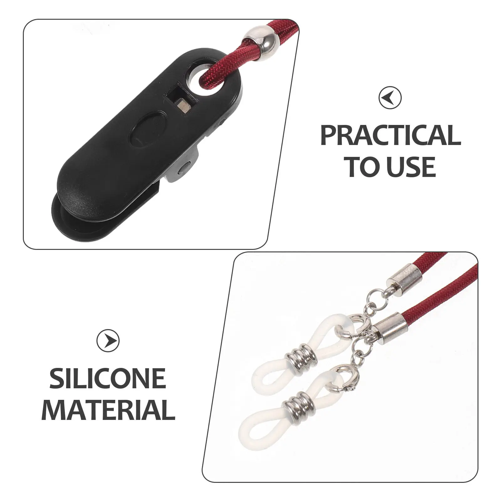 2-Pack Silicone Anti-Loss Hearing Aid Lanyard for Seniors Comfortable Soft Retention Strap Secure Neck Cord Daily Wear Safety