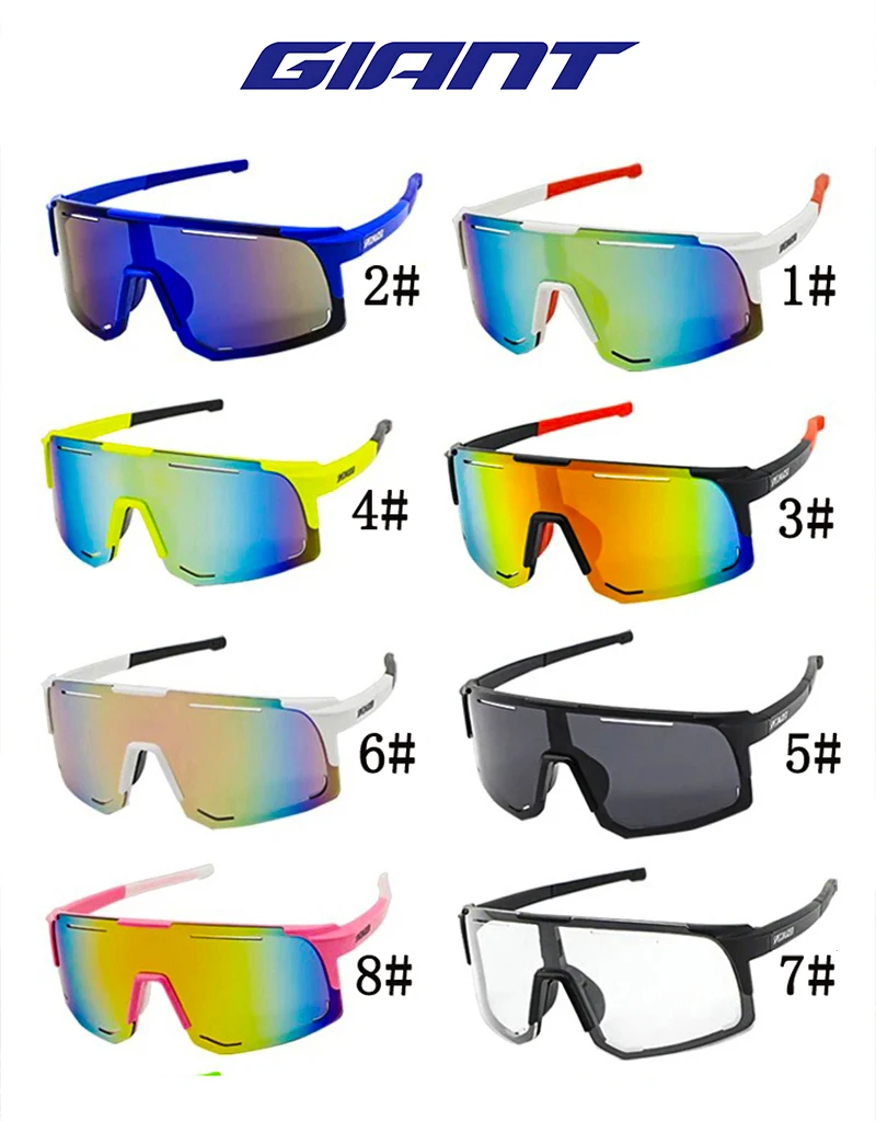 Riesige Frauen Männer Radfahren Sonnenbrille Sport Brille Reiten Brillen Mountainbike Straße Fahrrad Outdoor Linsen Mit Fall – Detail 1