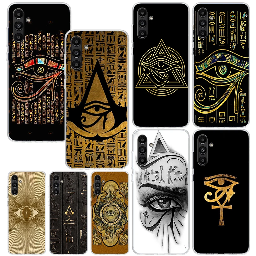 Sacred Eye of Horus Egypt Fresco Phone Case For Samsung Galaxy A15 A25 A35 A55 A14 A24 A34 A54 A13 A23 A33 A53 A12 A22 A32 A52 A