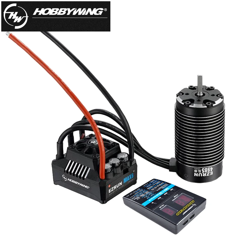 Hobbywing EZRUN Max6 V3 160A 3-8S Waterproof Brushless ESC With EZRUN 4985SL KV1650/ 5687SL KV1100 Motor For 1/6 1/7 RC Car DIY