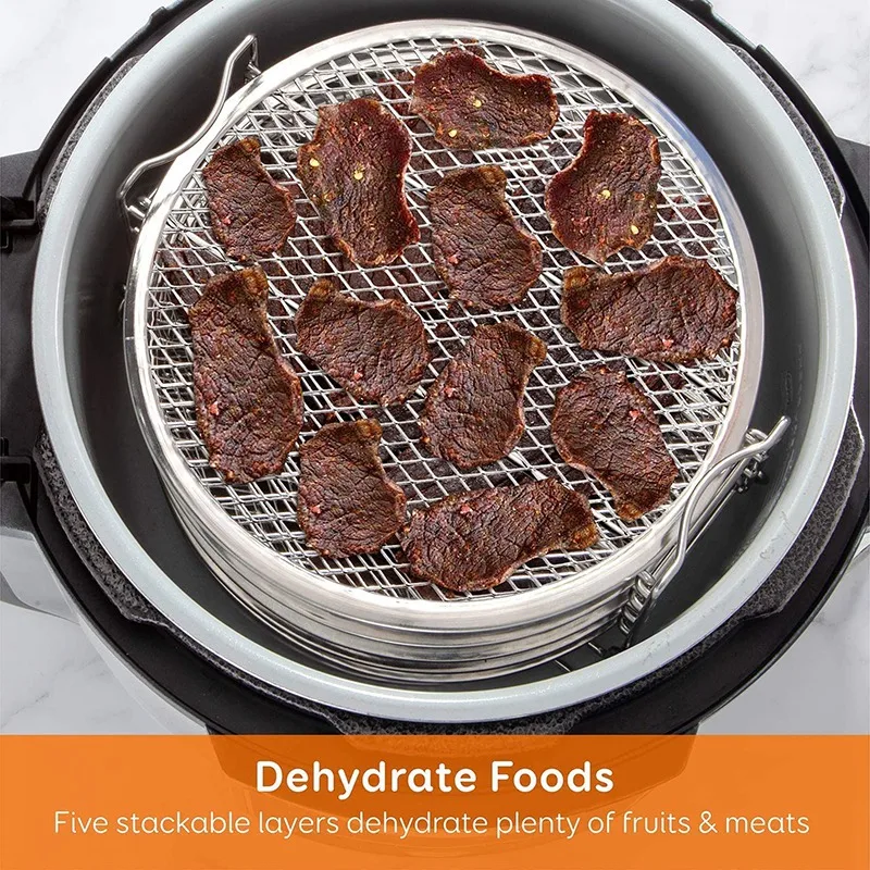 A09G-Dehydrator Rack สแตนเลสอุปกรณ์เสริมใช้งานร่วมกับสําหรับ Ninja Foodi หม้อหุงข้าวและ Air Fryer 6.5