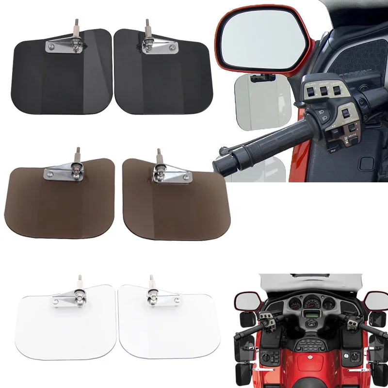 

Motorcycle Accessory Mirrors Air Wing Windshield Deflector Mirror Mount For Honda Goldwing GL1800 F6B Gold Wing GL1800 2001-2017