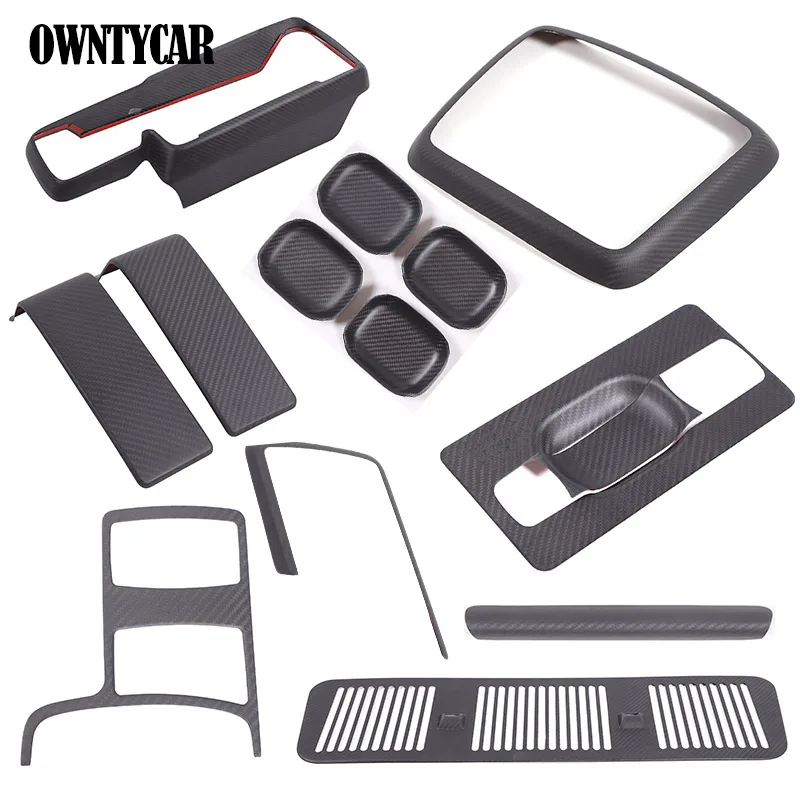 

Матовое настоящее углеродное волокно для Mercedes-Benz W463 2004-2018, автомобильная консоль управления, вентиляционная решетка переменного тока, панель CD, накладка на рамку