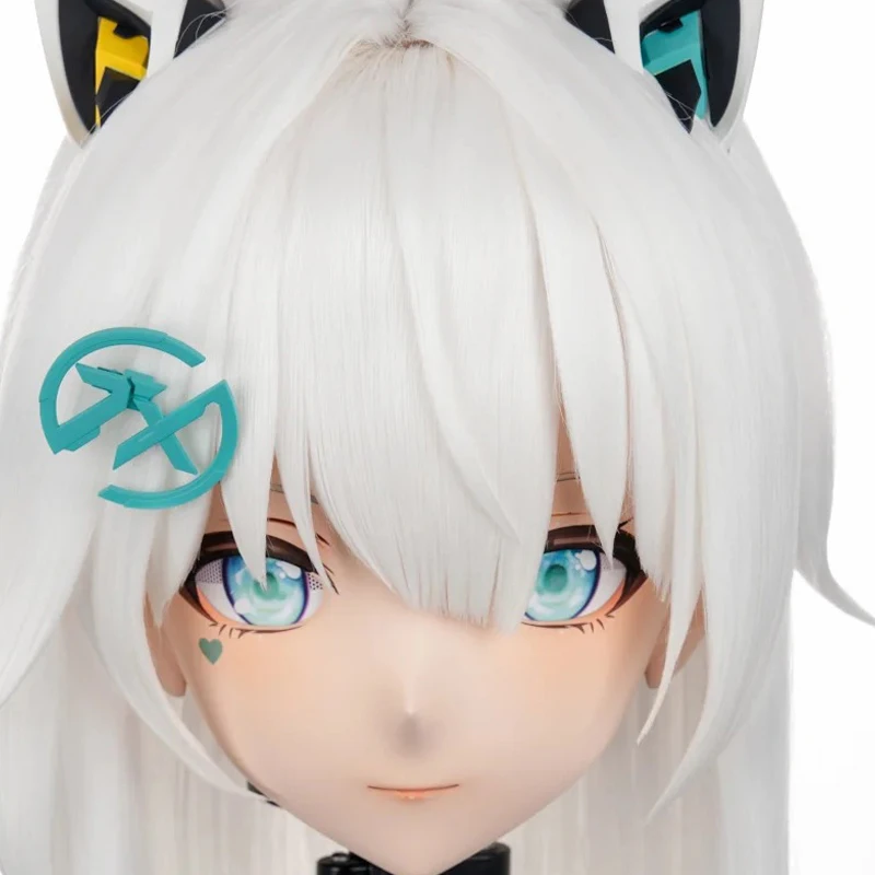 

(MEO010) Customize Handmade Full Head Lockable Crossdress Male to Female Japanese Cartoon Anime Game Character Kigurumi Mask