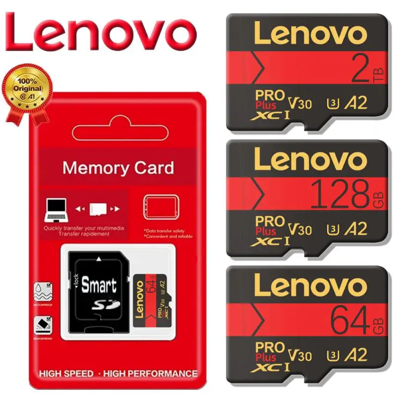 Lenovo 2TB Micro TF SD Card 1TB SD Memory Card Class10 High Speed 128GB 512GB 256GB Waterproof Flash TF Card For Nintendo Switch