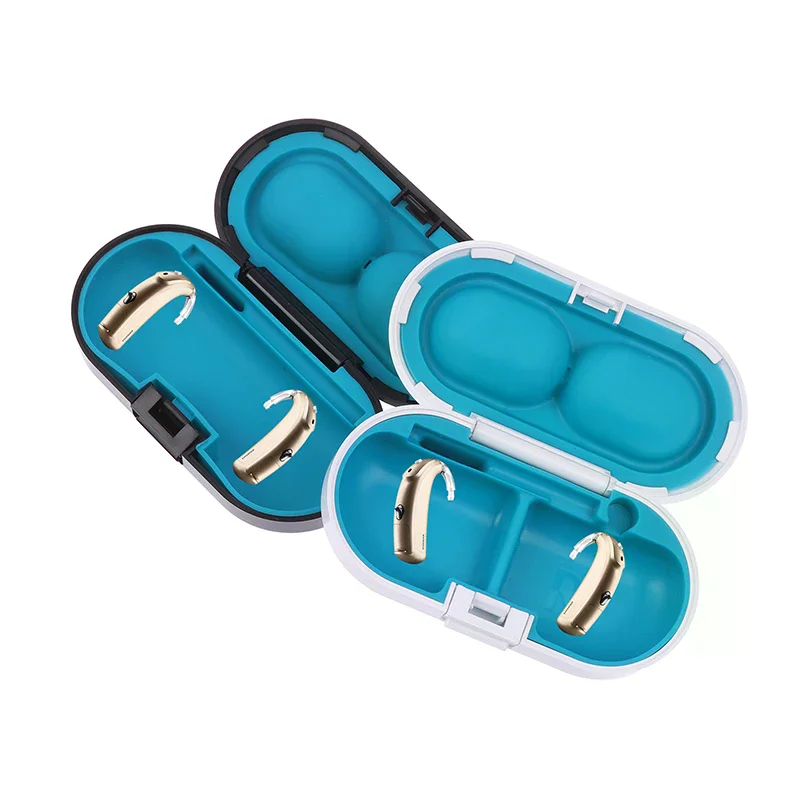 

Hearing Aid Case Portable Hearing Aid Hard Protective Hard Storage Box Organizer For Sound Amplifier Hearing Aid Accessories