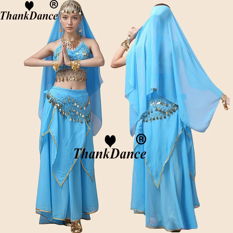 Women's Bollywood Dance Costume Indian Belly Dance Outfit Stage Performance Women Oriental Sari Indian Arabic Dance Costumes