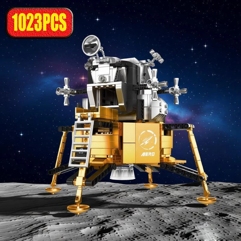 

Planetary Lander Space Series Assembly Building Blocks MOC Lunar Landing Explorer Astronaut Moon Model Gift Boys Educational Toy