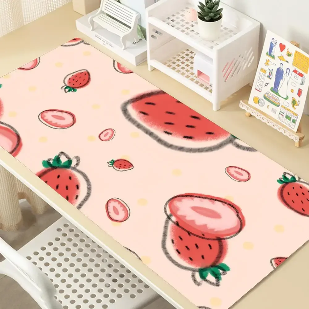 Cute Fruit Mousepad Large Gaming Mouse Pad LockEdge Thickened Computer Keyboard Table Desk Mat