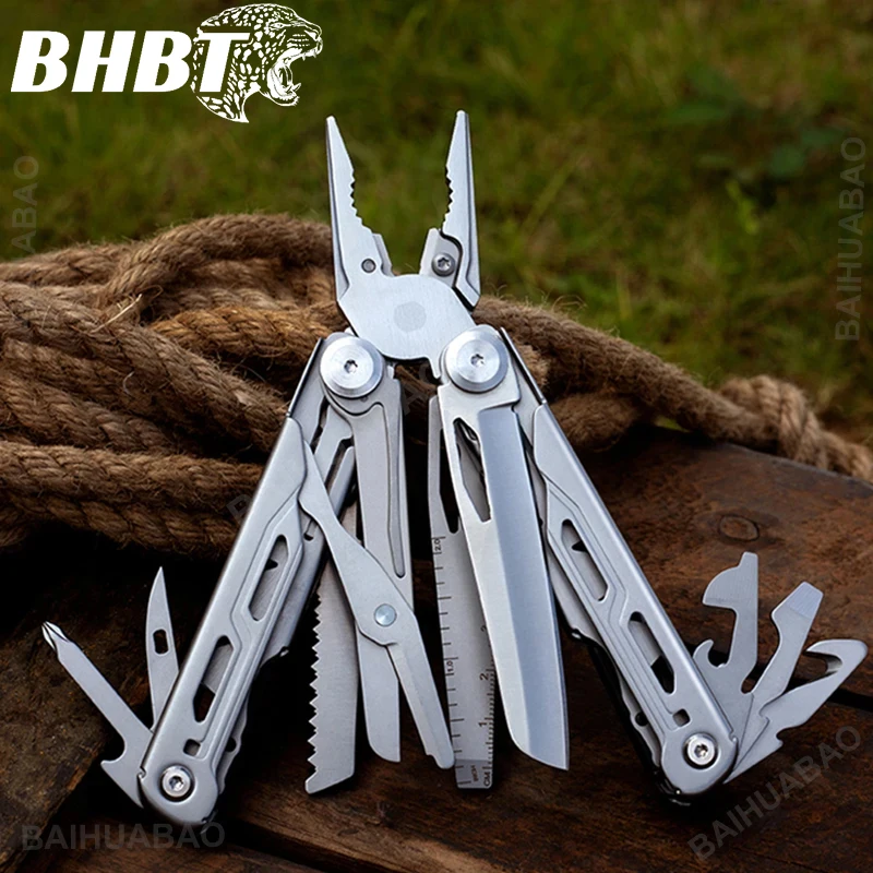 Bhbt 17 In 1 Multitool Tang Vouwen Multifunctionele Combinatie Tool Draagbare Schaar Zaagblad Edc Outdoor Multitools