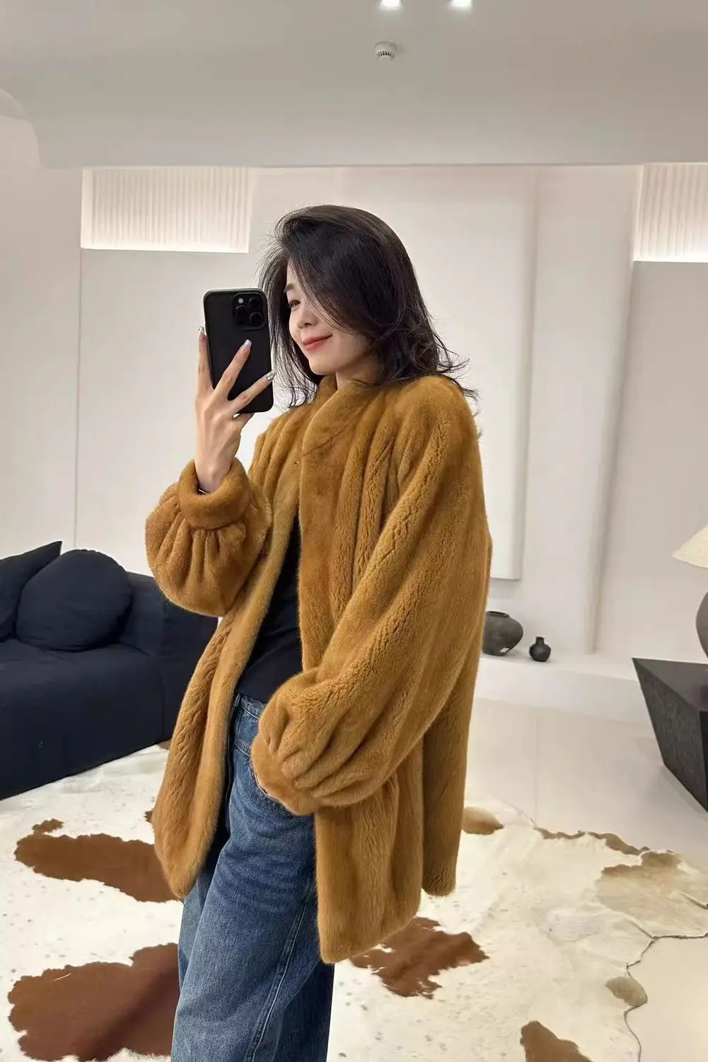 Nepbont grijze jassen dames stedelijk gevoerd dagelijks unisex oude stijl synthetische zakken passen allemaal bij coole regenboog nieuwigheden puur uitgehold