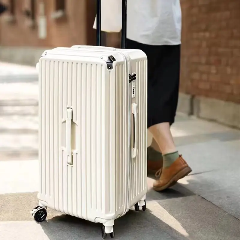 Valise Trolley Ultralégère de Grande Capacité pour Femme, Bagage de Voyage, Mot de Passe Durable, 28 Pouces