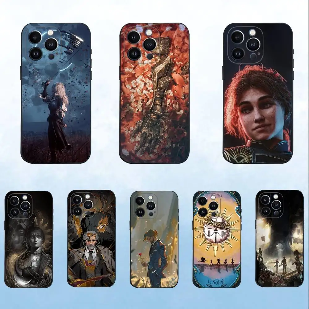 

C-Clair Obscur Expedition 33 Phone Case For iPhone 16,15,14,13,12,11 Plus,Pro Max,XS,X,XR,SE,Mini,8,7,Soft Silicone Black Cover