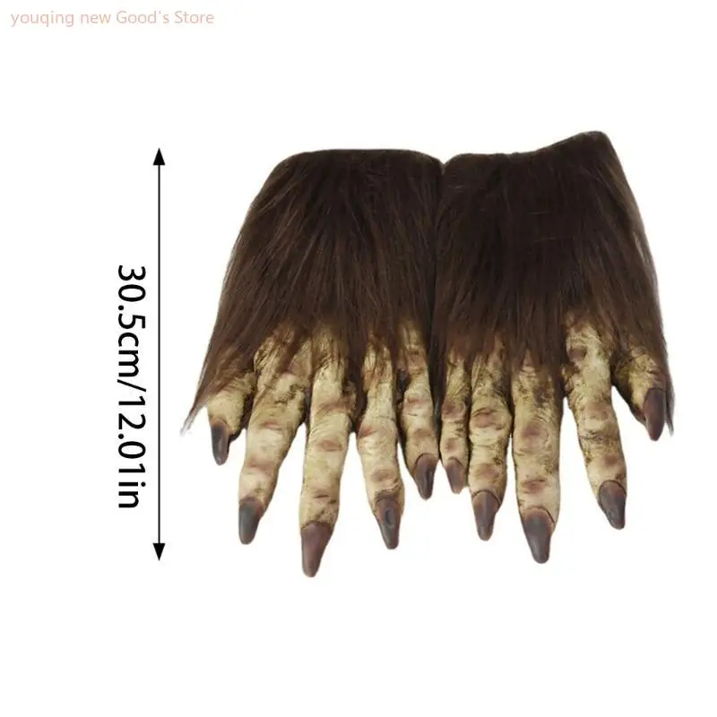 49meハロウィーンの女性ゴム手袋とオオカミの爪の形状カーニバルパーティー用品