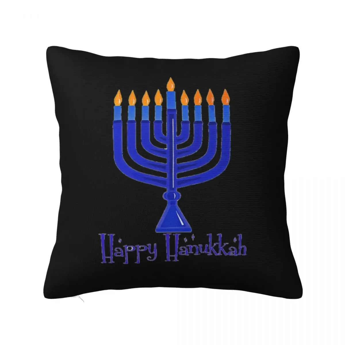 Chanukah Judaism Hanukkah Traditional Festive Pillowcase Printing Fabric Cushion Cover Pillow Case Cover Home Zippered 40X40cm