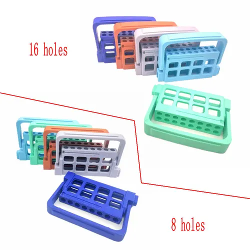 Archivadores Endo dentales de 8 agujeros/16 agujeros para limas endodoncia, caja Endo de odontología, esterilización de bloques, herramienta de dentista Autoclavable