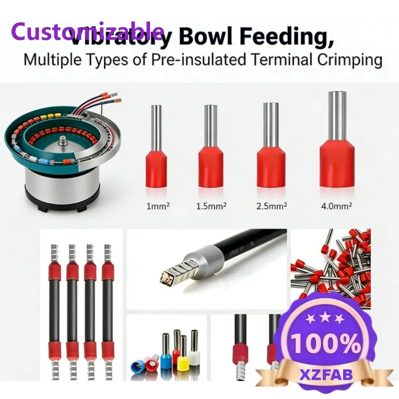Factory Direct 2026 Automatic Tube Type Pre-insulated Ferrule Terminal Crimping Machine with Integrated Wire Stripping and Crimp