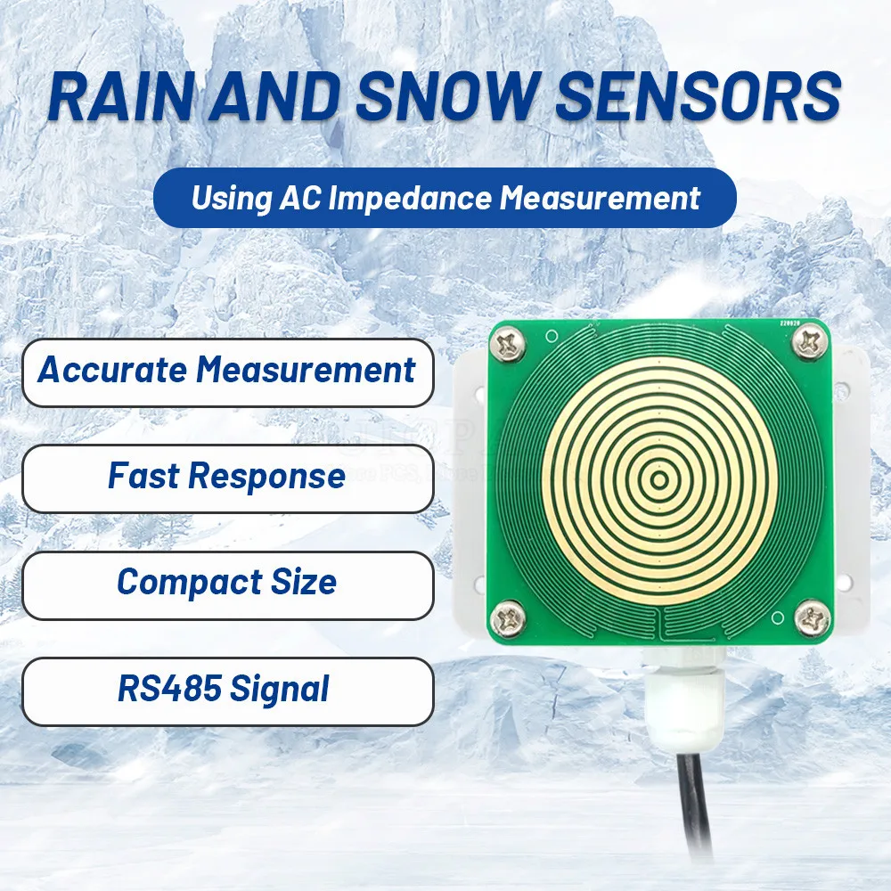 Rain and Snow Sensor Transmitter Heating Anti-icing Weather Induction Detection IP65 Output RS485 0-2V 0-5V 0-10V 4-20mA