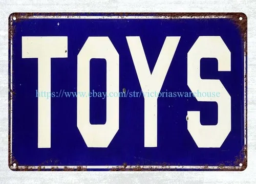 Vintage-Reproduktion Wanddekoration TOYS Metall-Blechschild