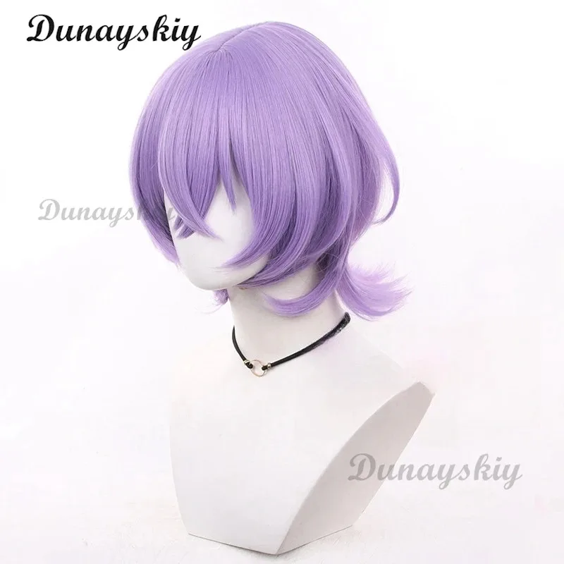 AAA 2025 Fuyume 코스프레 가발 ES Hanamura 애니메이션 여성용 귀여운 가발 보라색 내열성 합성 머리 할로윈 역할 놀이 Customi