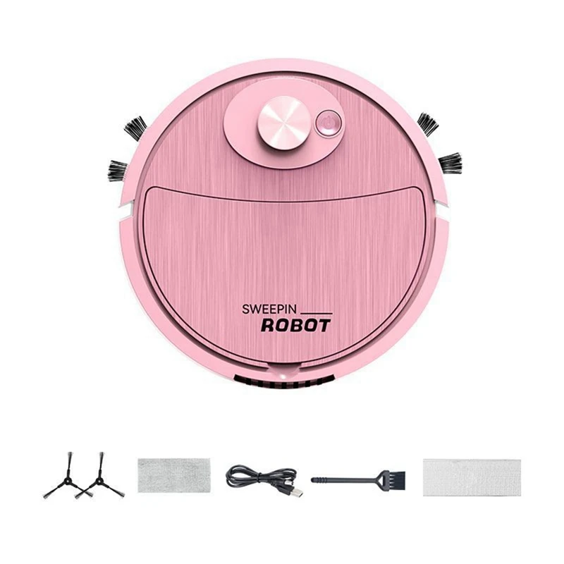 USB Sweeping Robot Vacuum Cleaner Mopping 3 in 1 Smart Wireless Dragging Cleaning Sweep Floor for Home Office-C