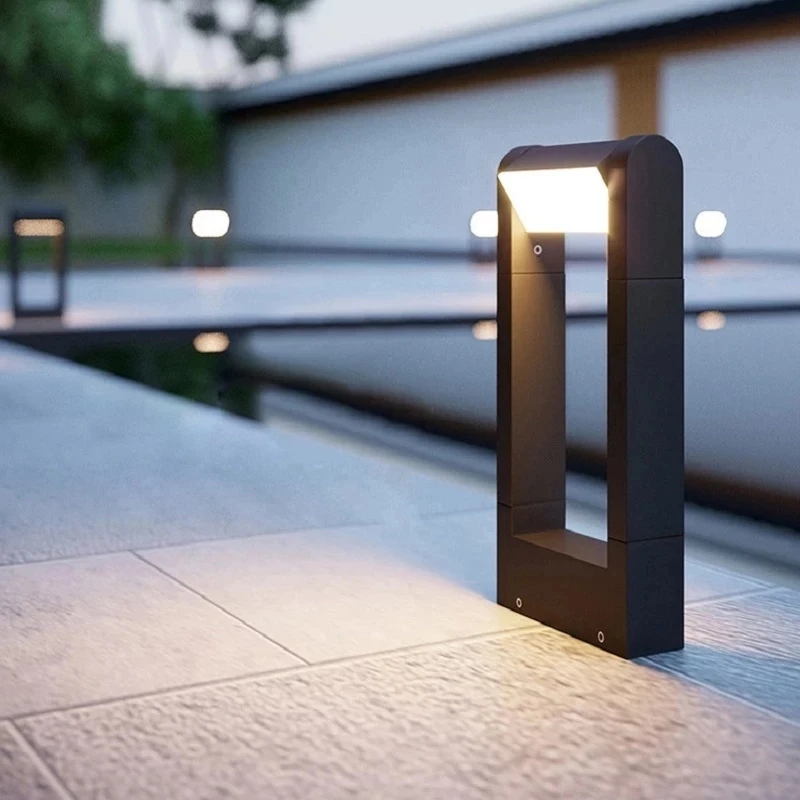 Outdoor modern Led simple 7w square waterproof landscape garden landscape aluminum lawn light
